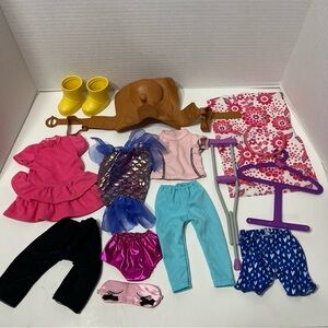 MY LIFE AS 18” dollars clothes lot clothes lot horse saddle fits American girl